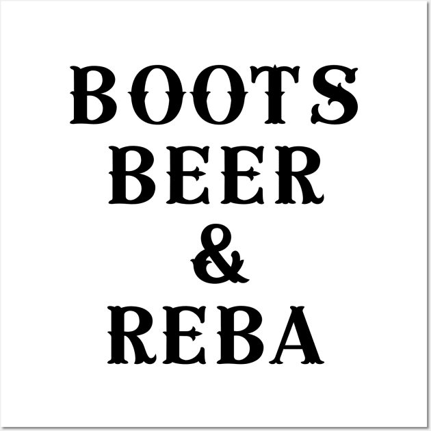 Boots Beer & Reba Wall Art by BBbtq